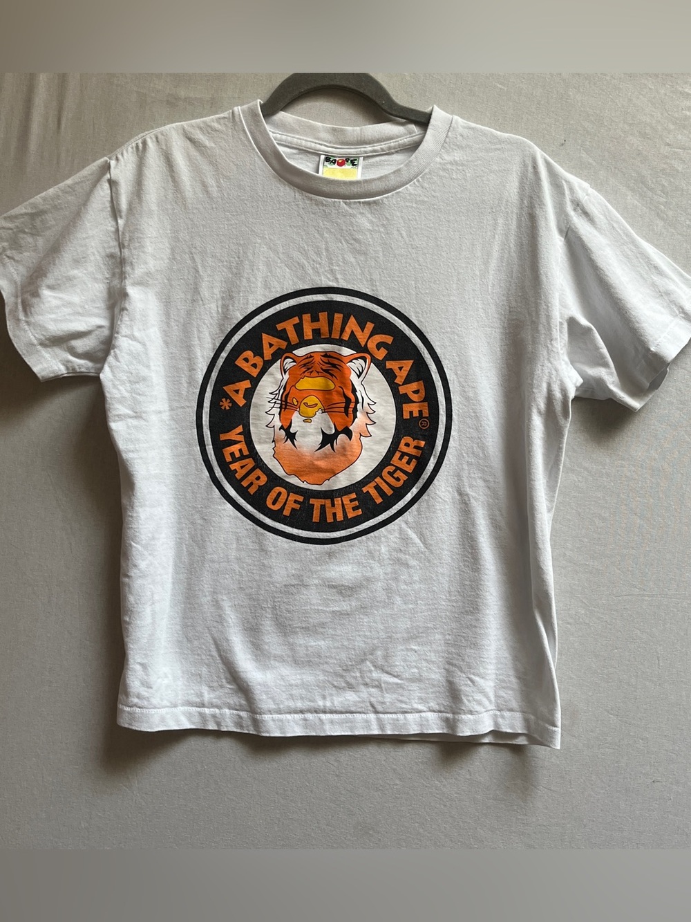 Bape A Bathing Ape Womens White Year of the Tiger Graphic T Shirt Small